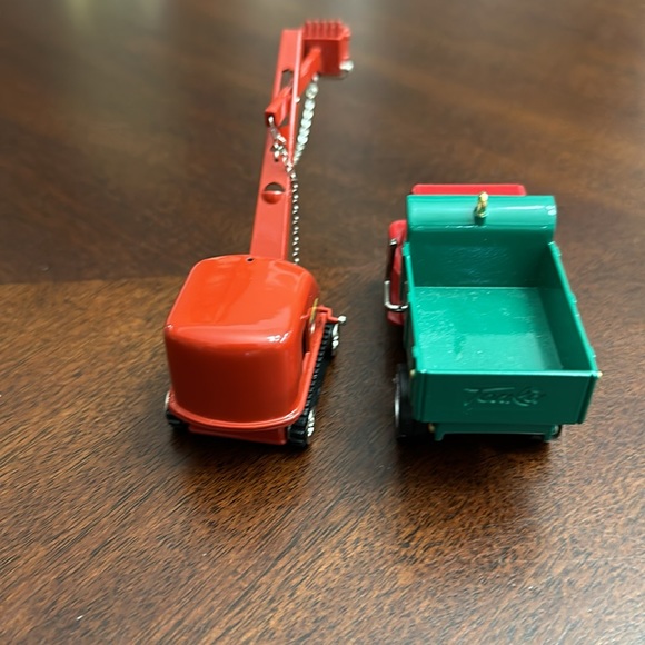 2 Hallmark Tonka Christmas Tree Holiday Ornaments Dump Truck & Steam Shovel - Picture 4 of 10